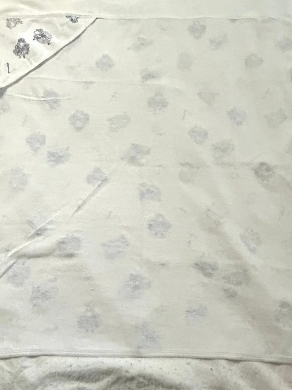 Burt's Bees Baby Swaddle Blanket Counting Sheep Gray - Like New!